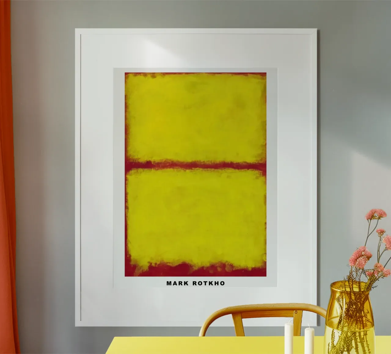 Mark Rothko Giallo su rosso poster da traveler