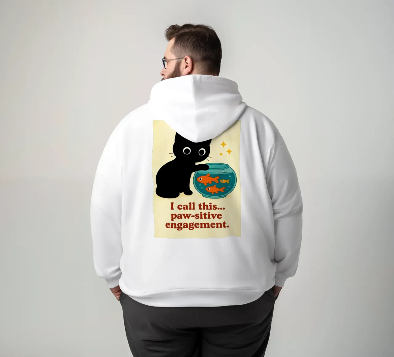 gatto zampettante felpa con cappuccio da Avocadoz