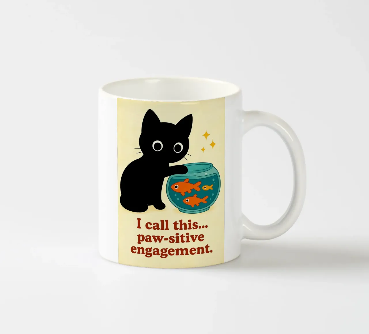gatto zampettante tazza in ceramica da Avocadoz