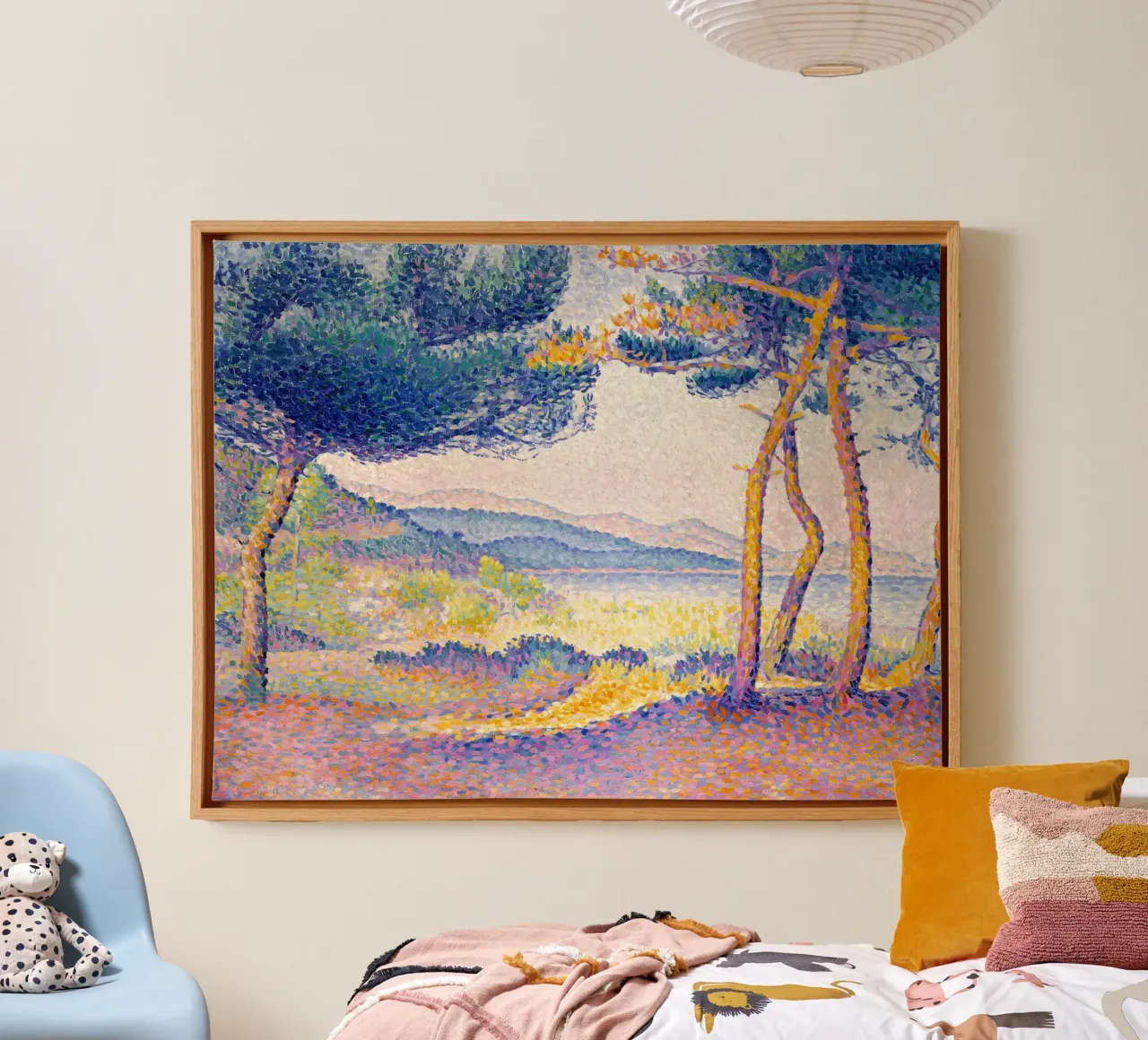 Pijnbomen langs de kust canvas van Roy Terrell