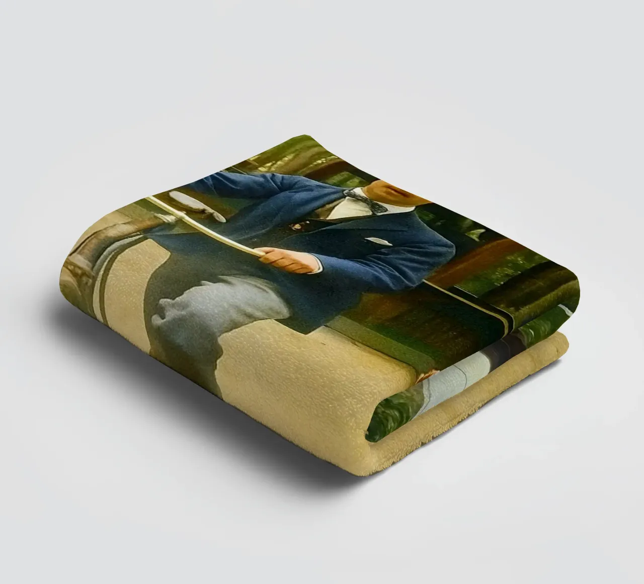 vintage man with the old bicycle towel by tamarind