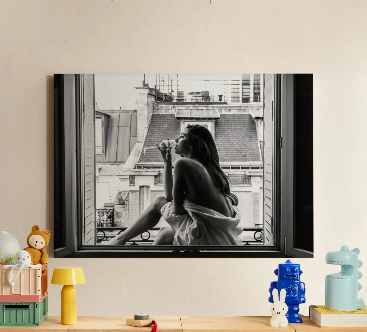 A Sip of Wine canvas by blacsteel
