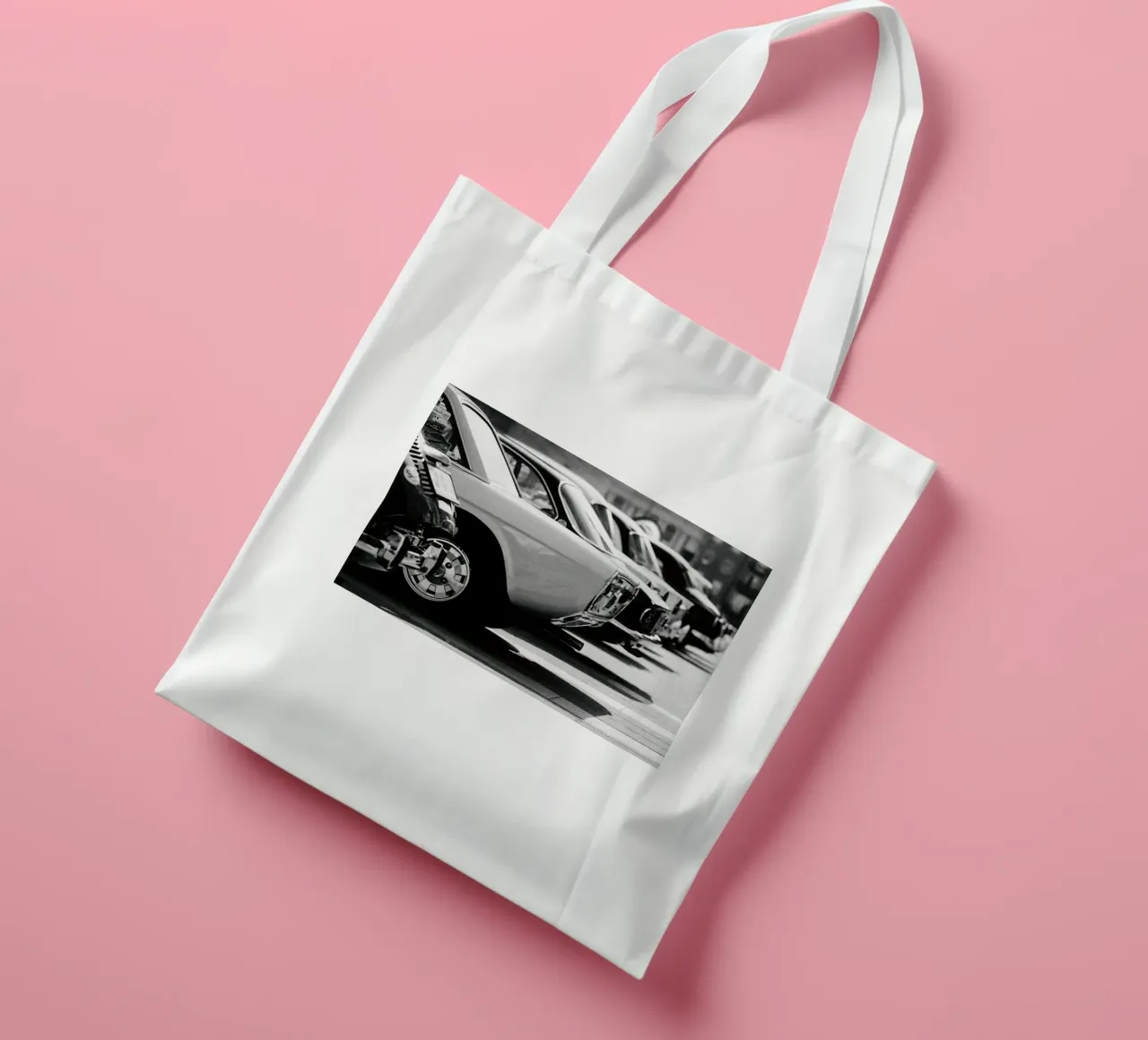 Auto d'epoca borsa in juta da blacsteel