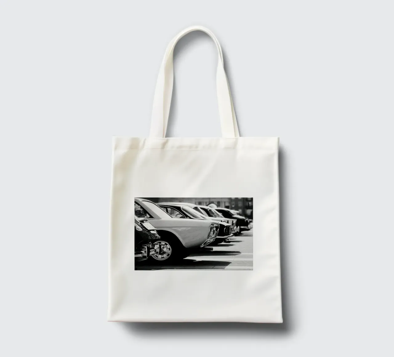 Auto d'epoca borsa in juta da blacsteel