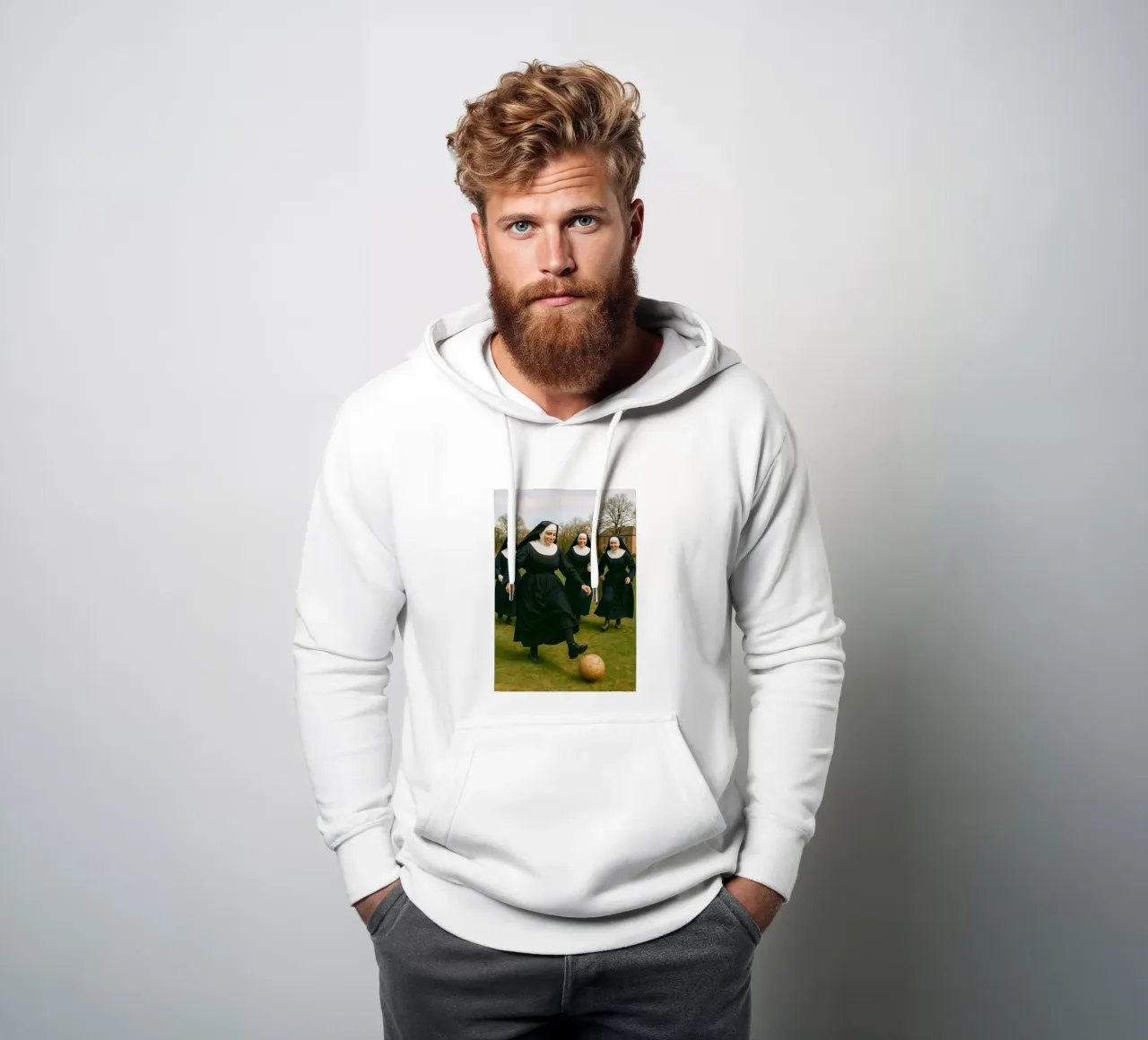 suora che gioca a calcio felpa con cappuccio da tamarind