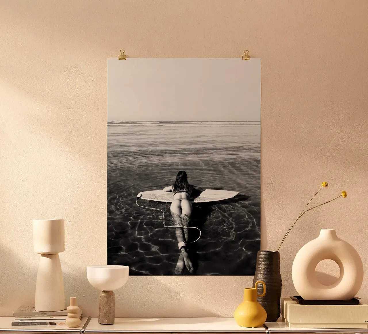 Floating on a Surfboard hahnemühle by blacsteel