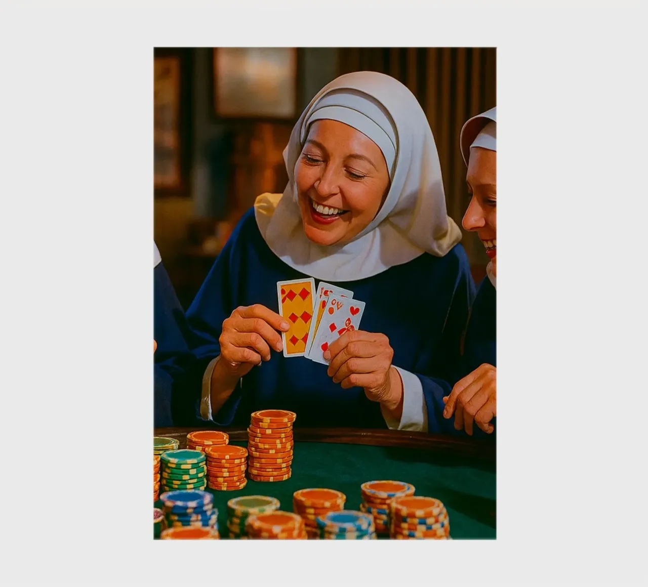 nun playing card notebook by tamarind