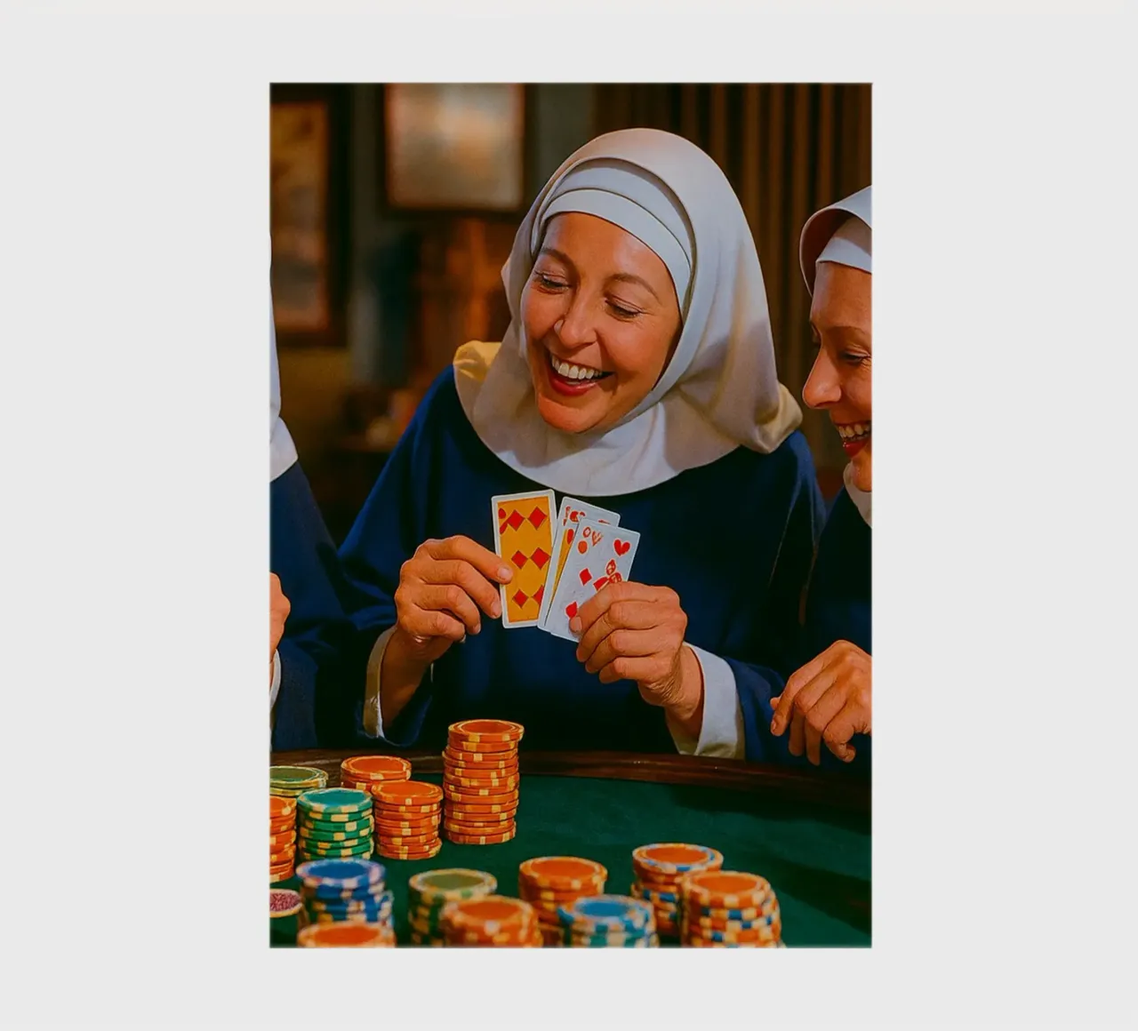 nun playing card notebook by tamarind