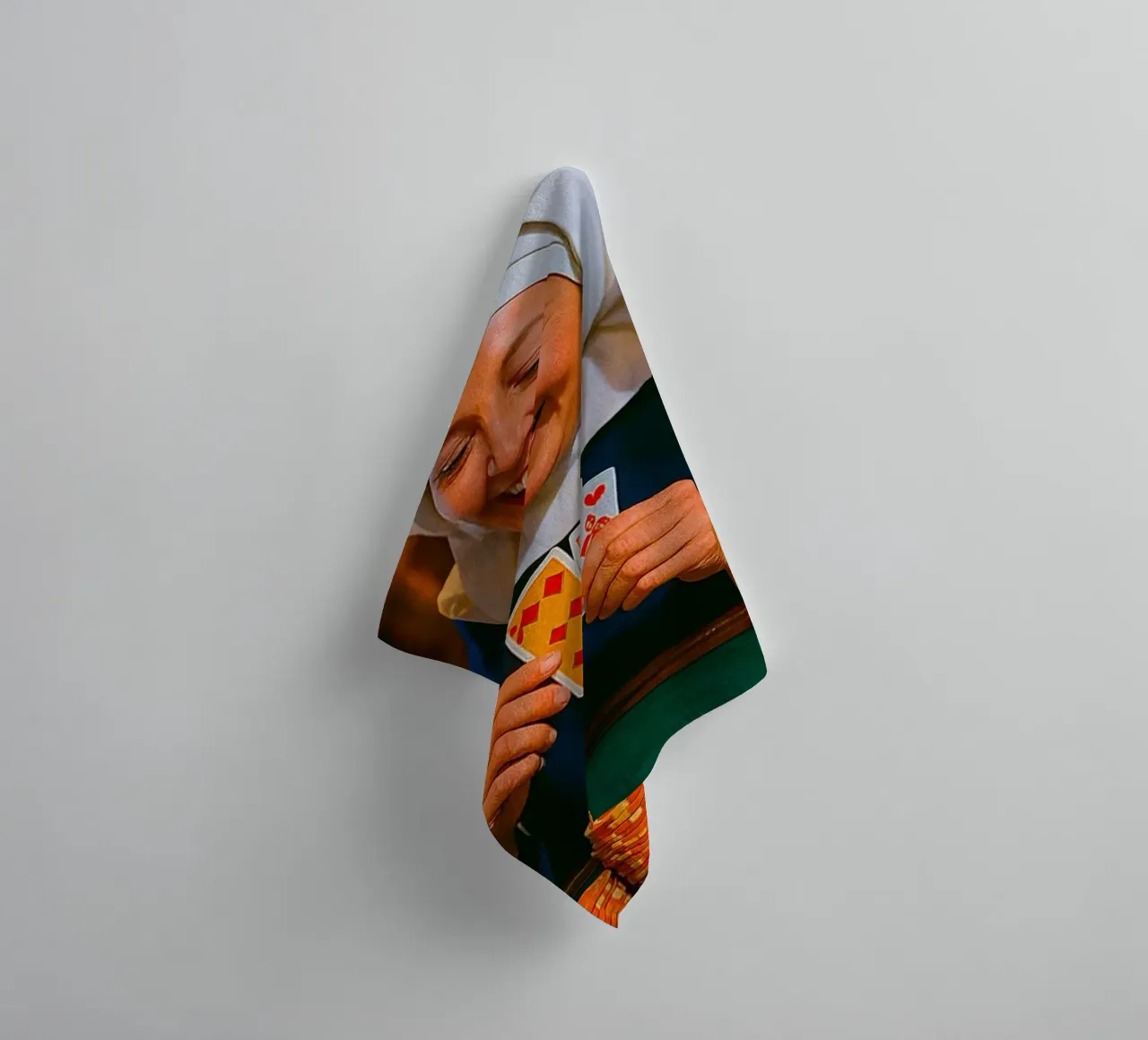 nun playing card towel by tamarind