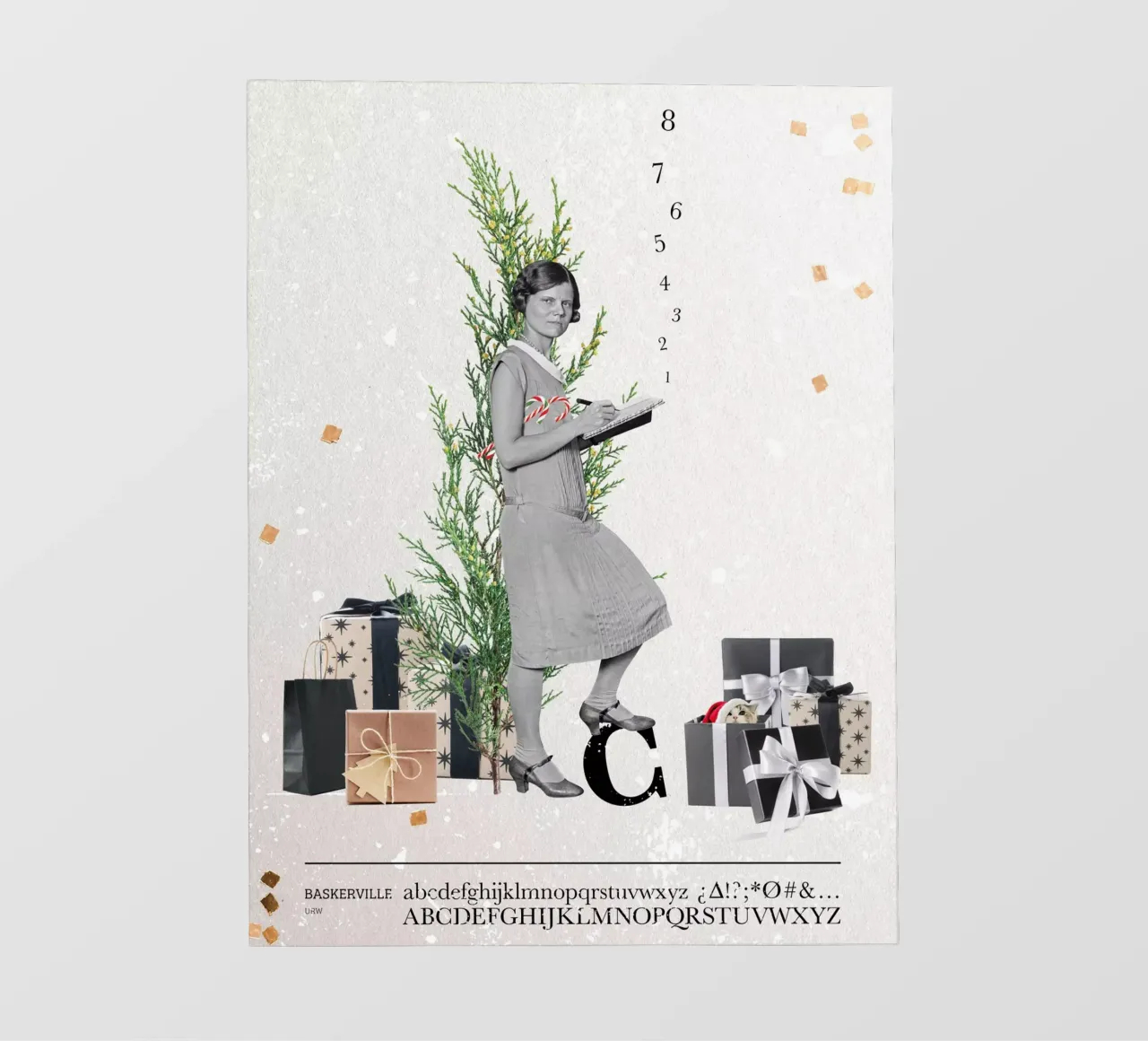 Collageri - Conteggio di Natale telo in pvc da The Artcircle