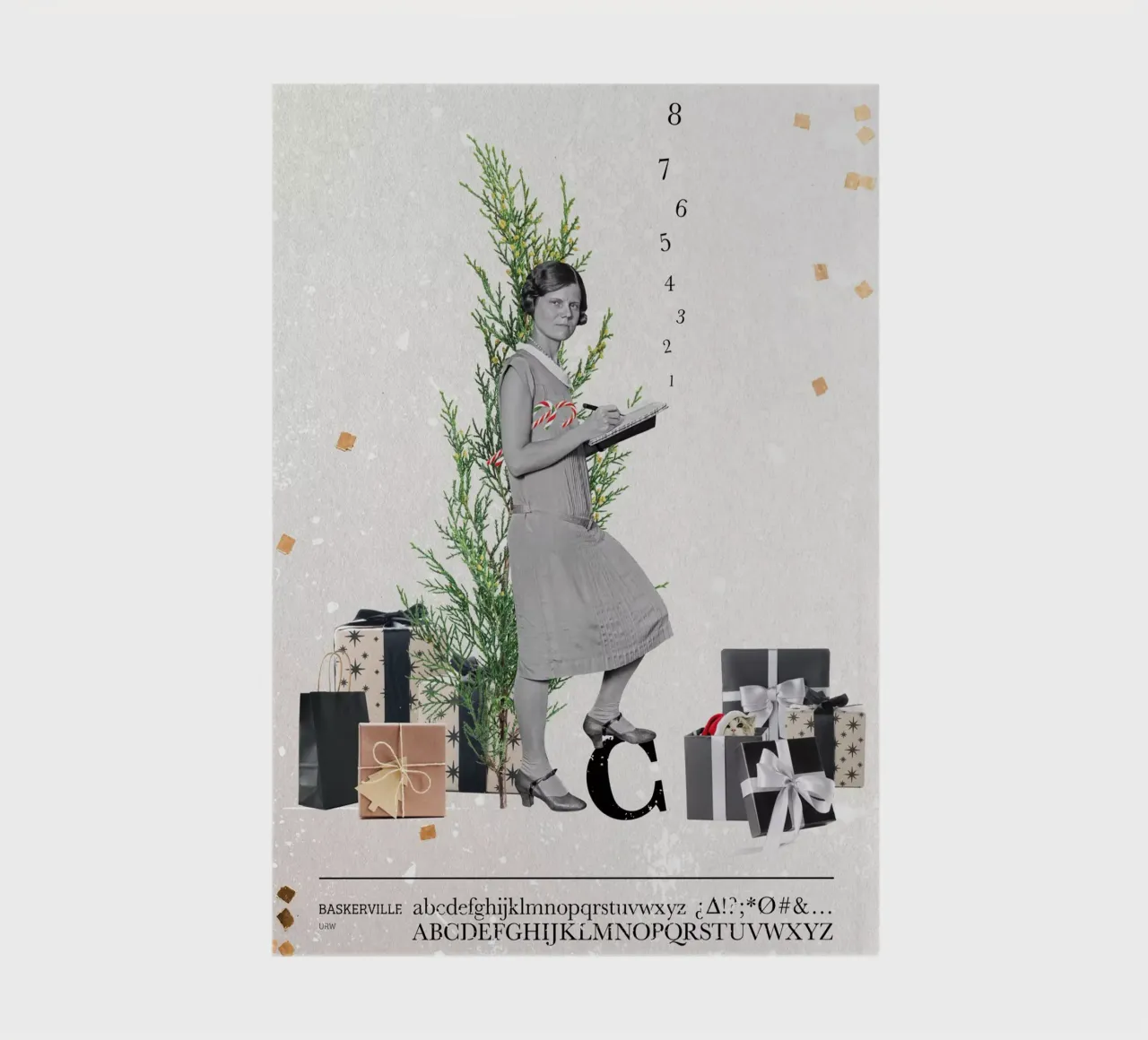 Collageri - Christmas Count notebook by The Artcircle