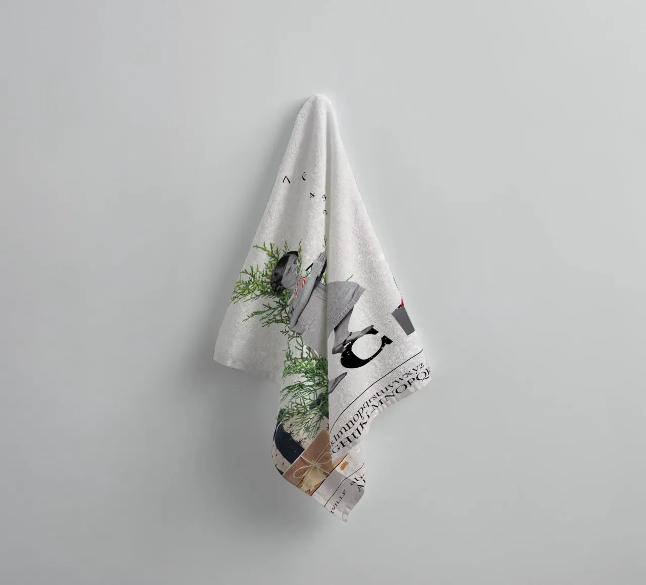 Collageri - Recuento de Navidad toalla de baño de The Artcircle