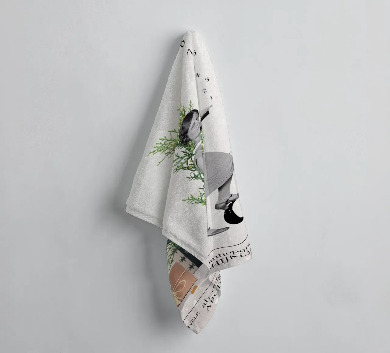 Collageri - Recuento de Navidad toalla de baño de The Artcircle