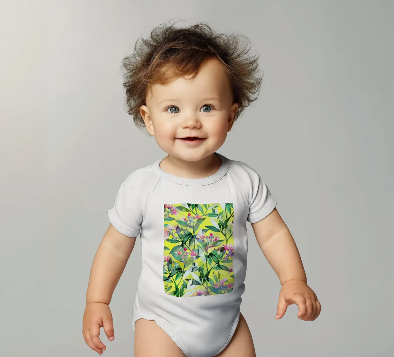 Cura floreale body neonato maniche corte da 83oranges