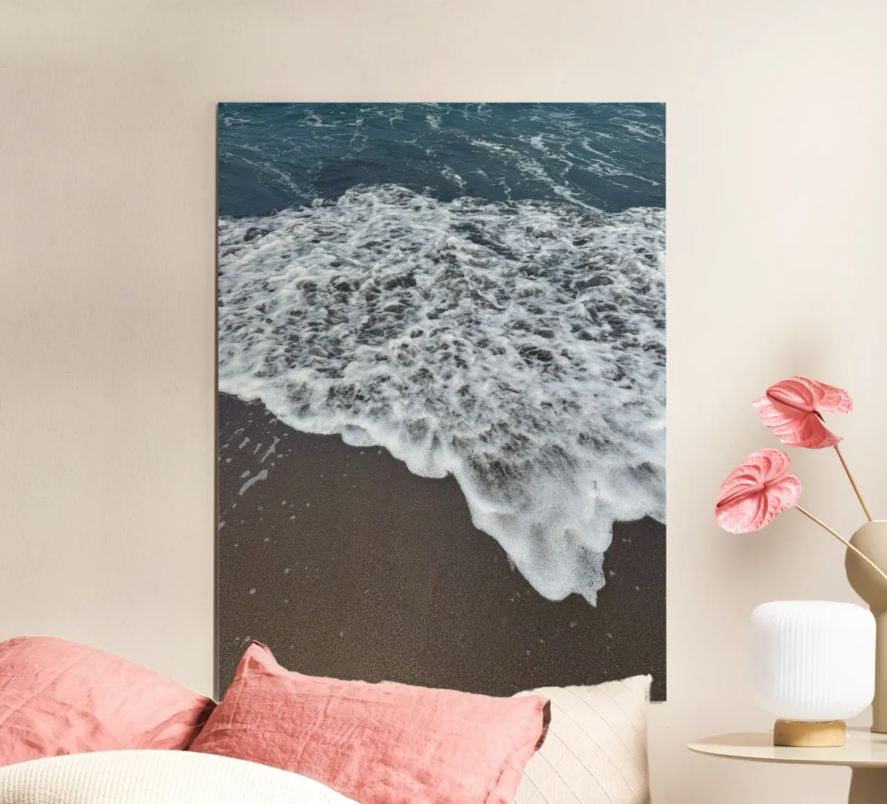 Onde che si infrangono sulla spiaggia balinese carta hahnemühle da byrieneke