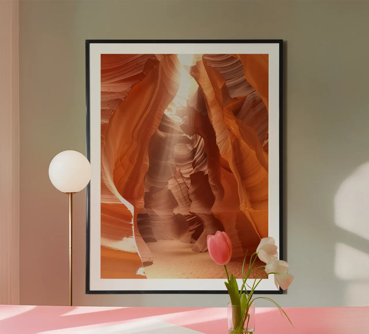 Strutture geometriche nell'Antelope Canyon in Arizona carta hahnemühle da DiveDuke