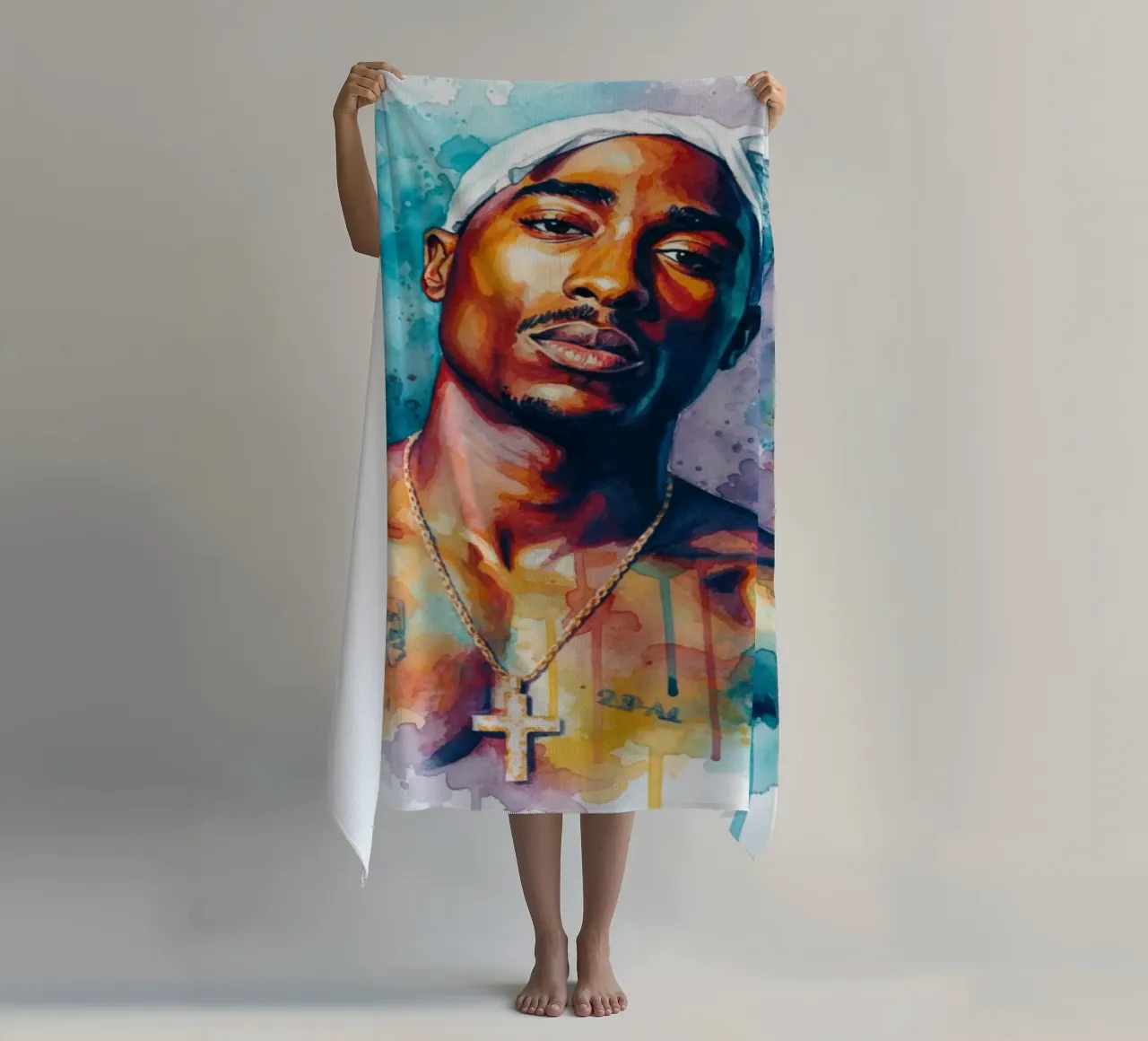 Tupac per sempre telo mare da Kalis