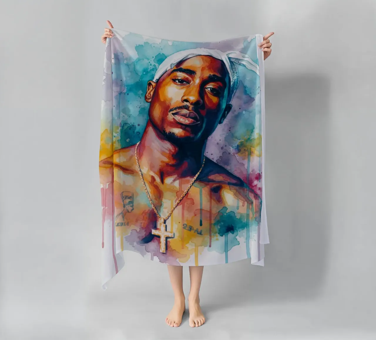 Tupac per sempre telo mare da Kalis