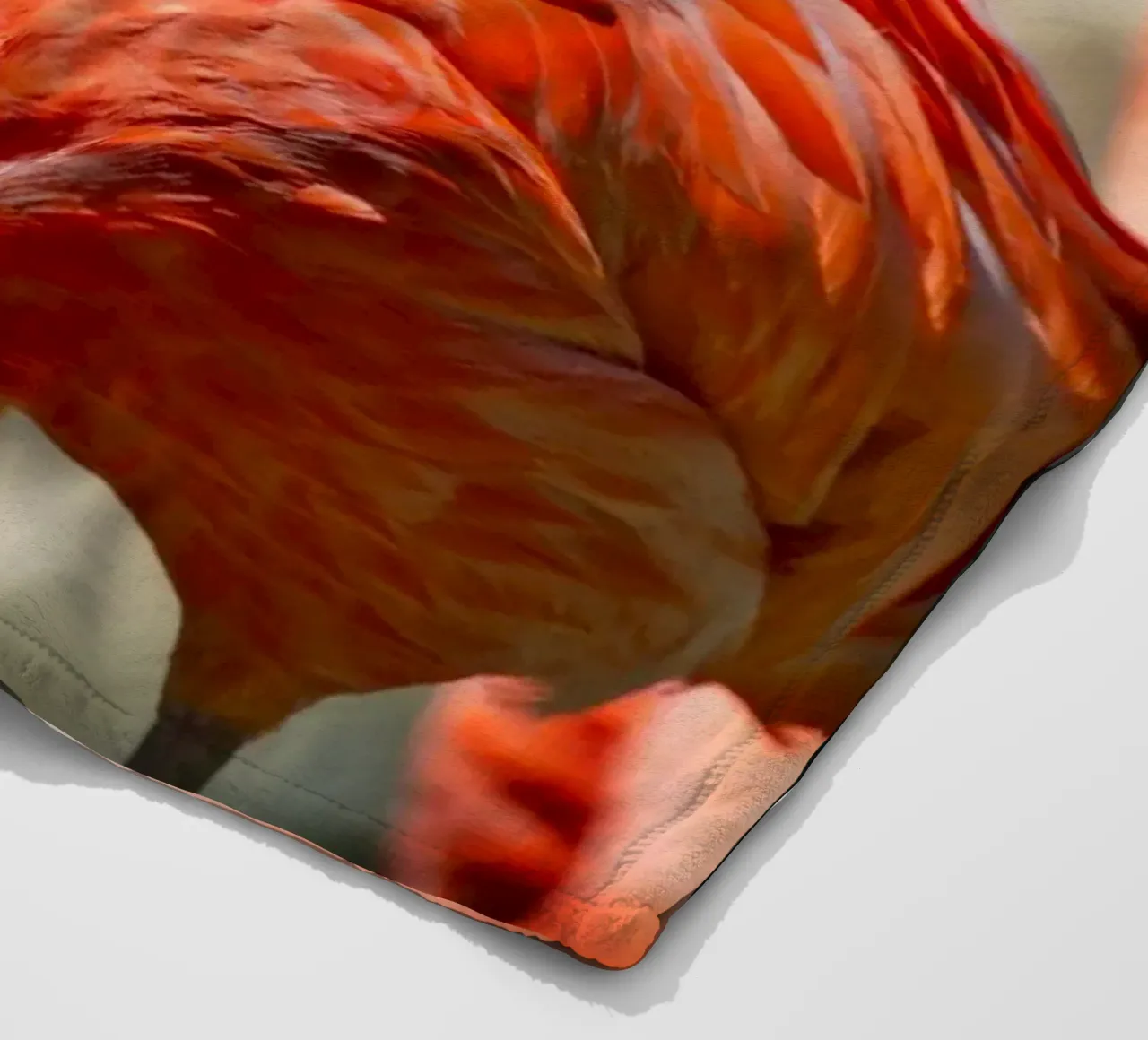 Primo piano di un fenicottero colorato coperta in pile da DiveDuke