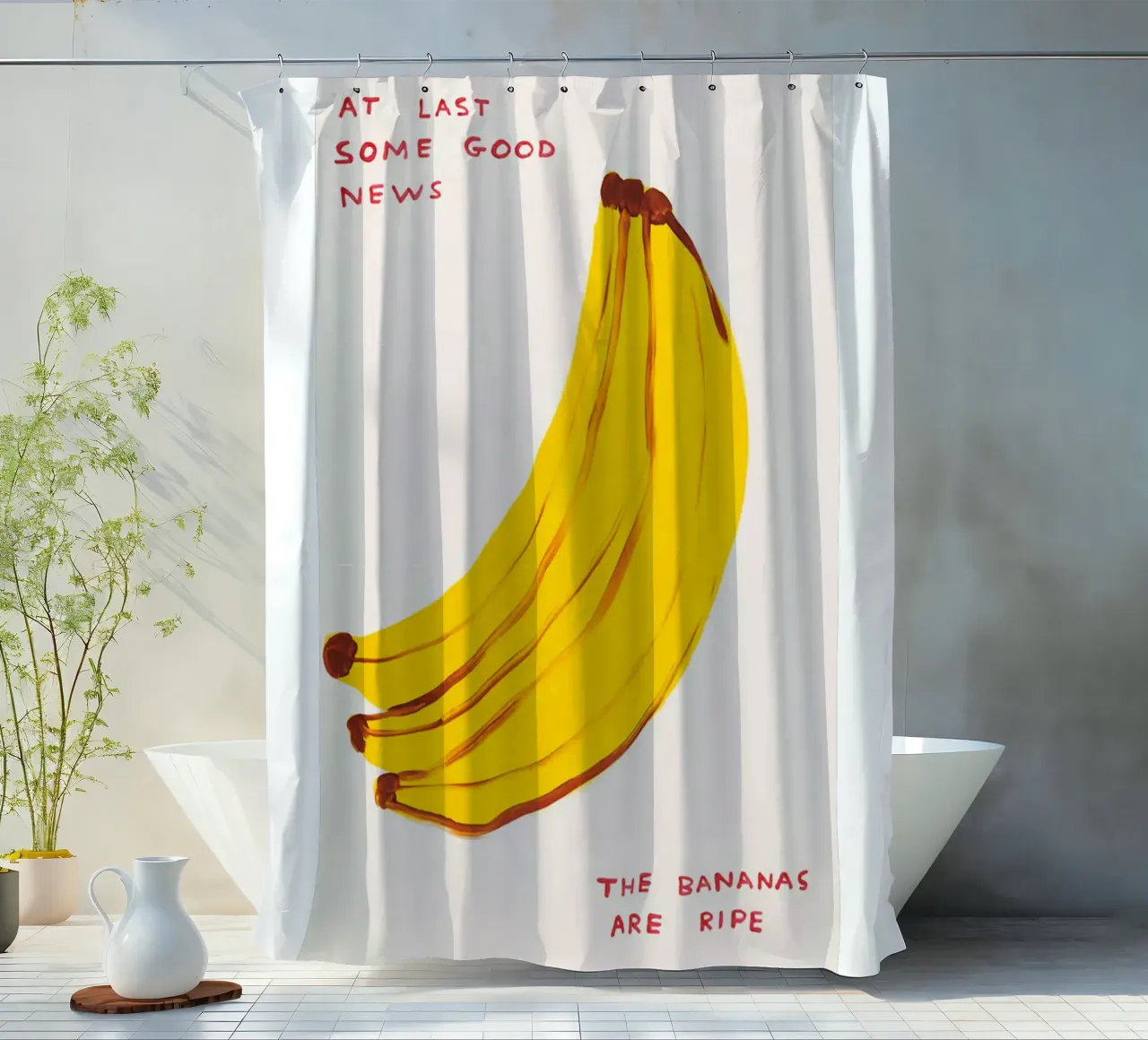 At Last Some Good News David Shrigley The Bananas Are Ripe tenda da doccia da RANDER J