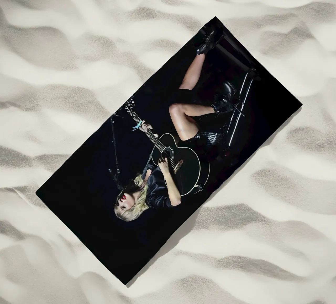 The Evolution of Taylor Swift From Country Roots to Global beach towel by ramdakjagualma