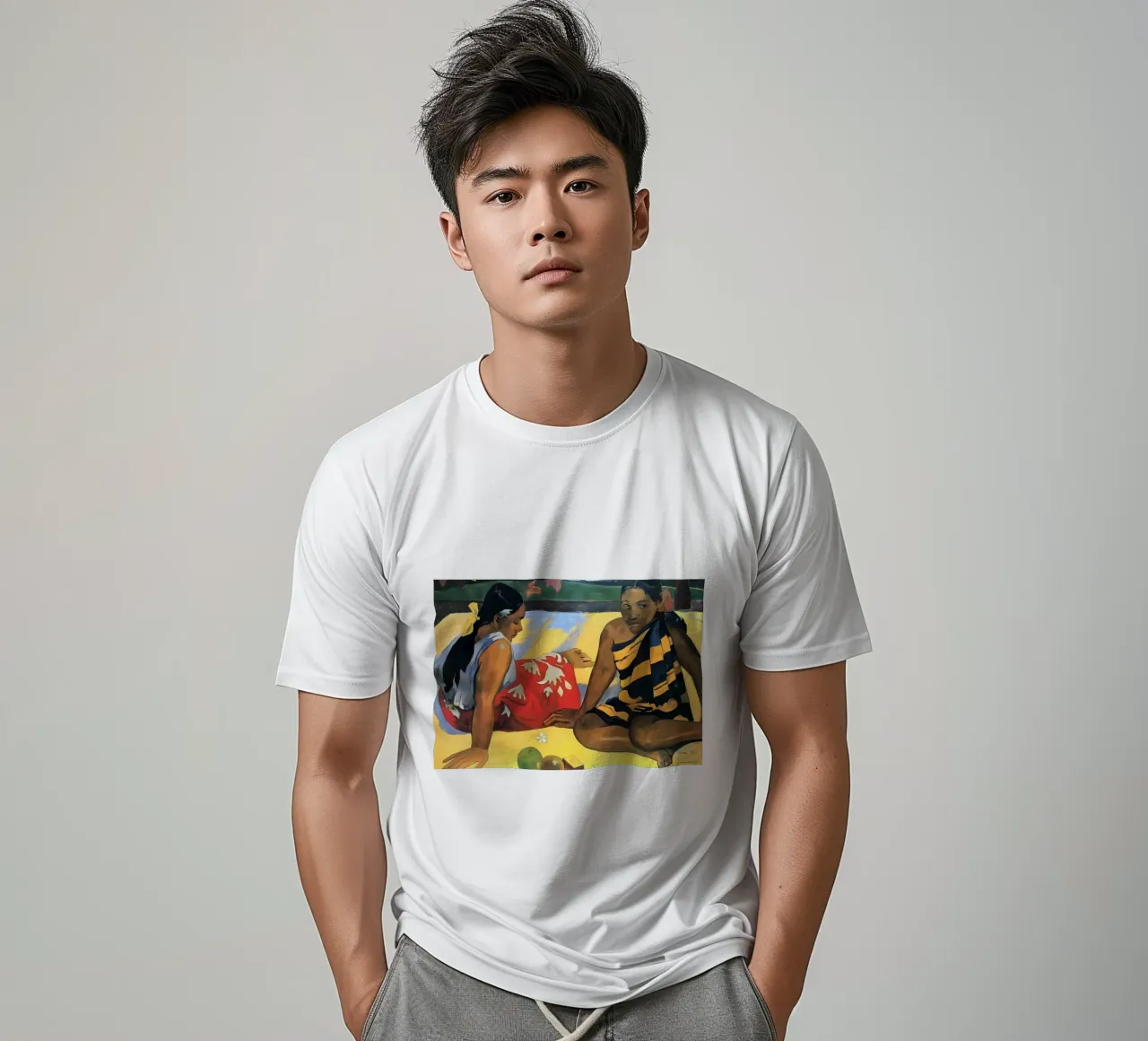 Donne tahitiane sulla spiaggia t-shirt da arleneturnershop