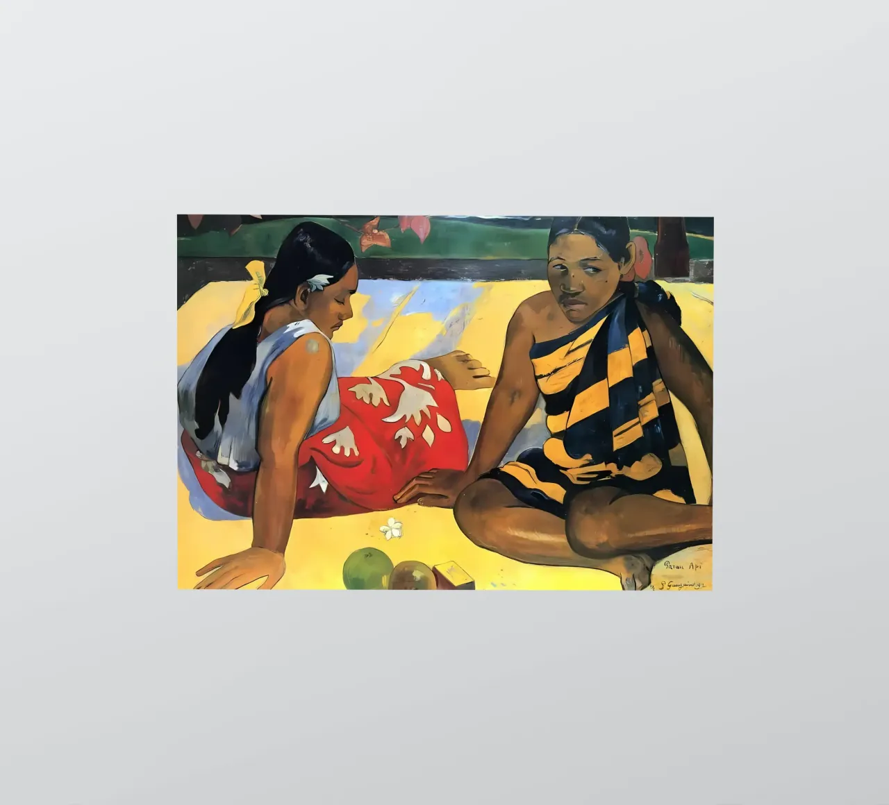 Donne tahitiane sulla spiaggia adesivo da arleneturnershop