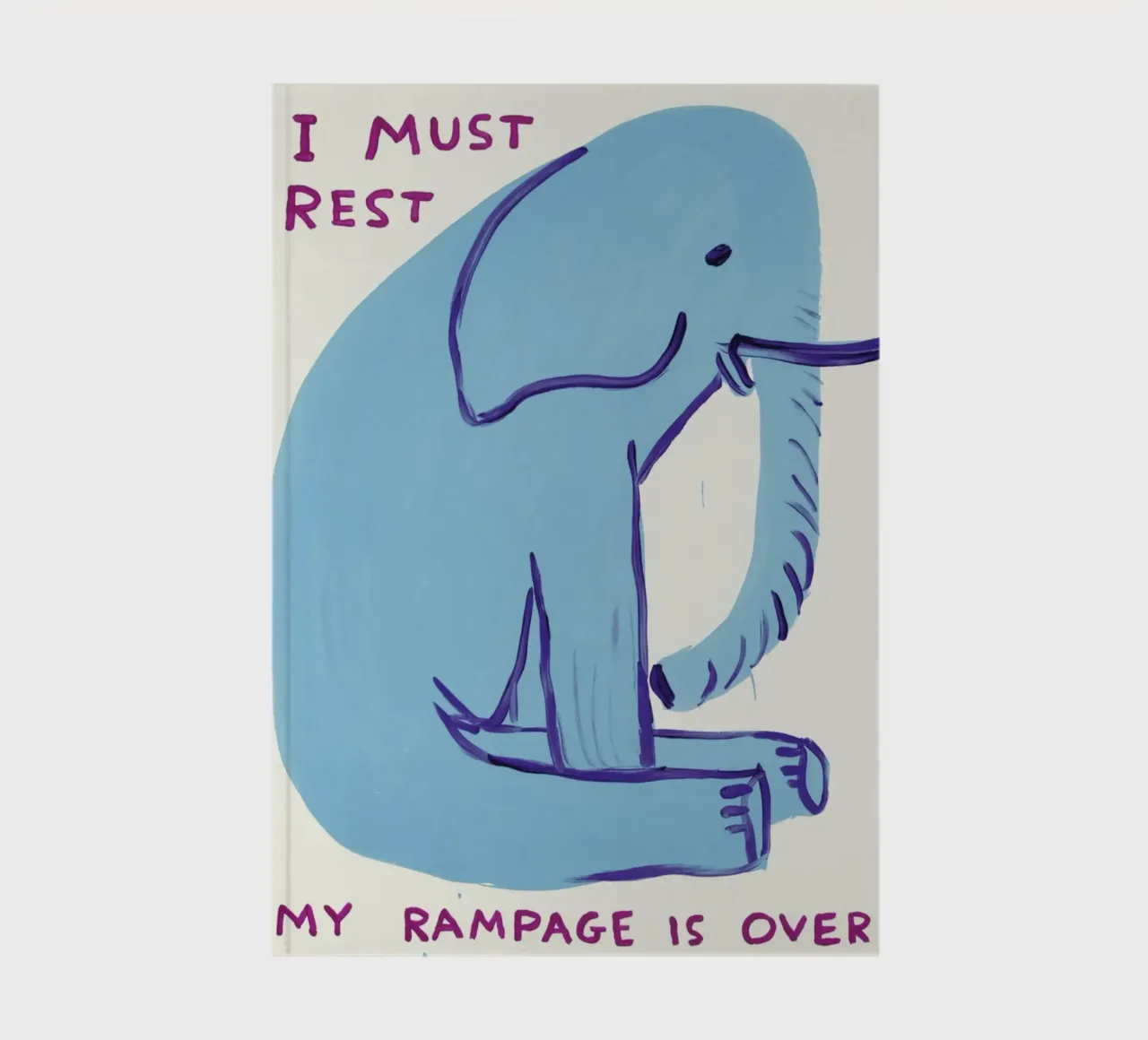 I Must Rest David Shrigley Elephant Blue diario da RANDER J