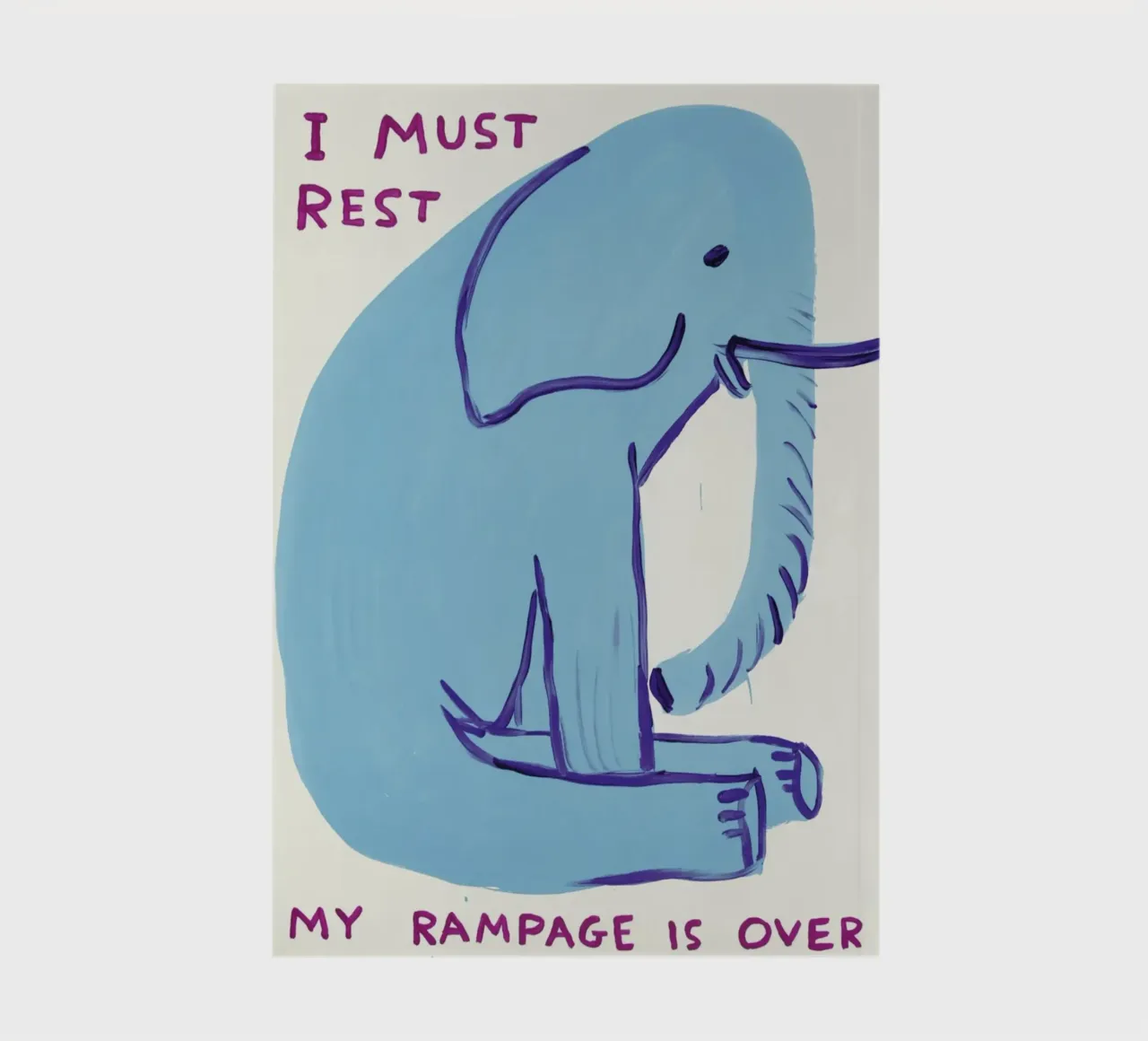 I Must Rest David Shrigley Elephant Blue diario da RANDER J