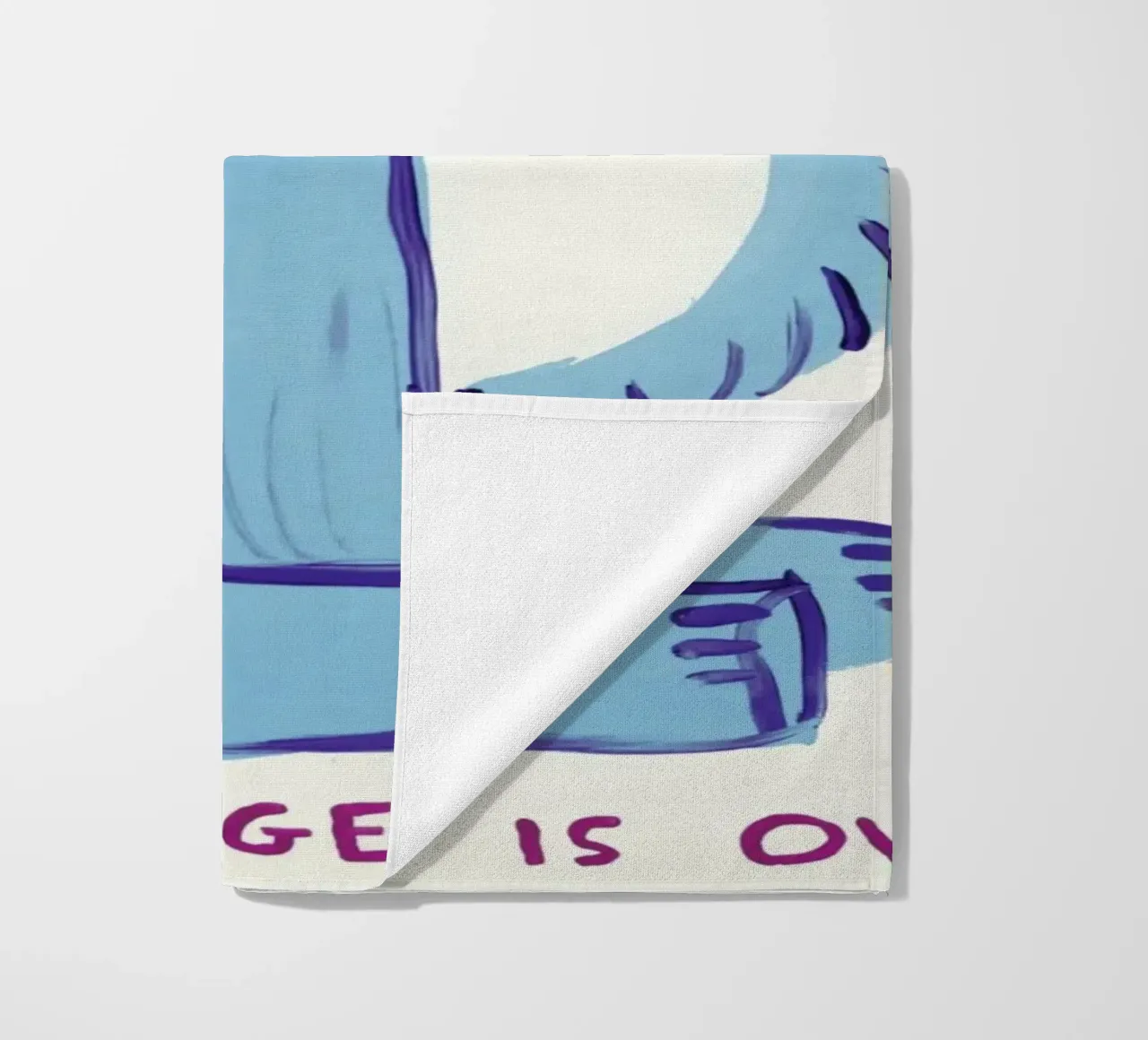 I Must Rest David Shrigley Elephant Blue telo mare da RANDER J