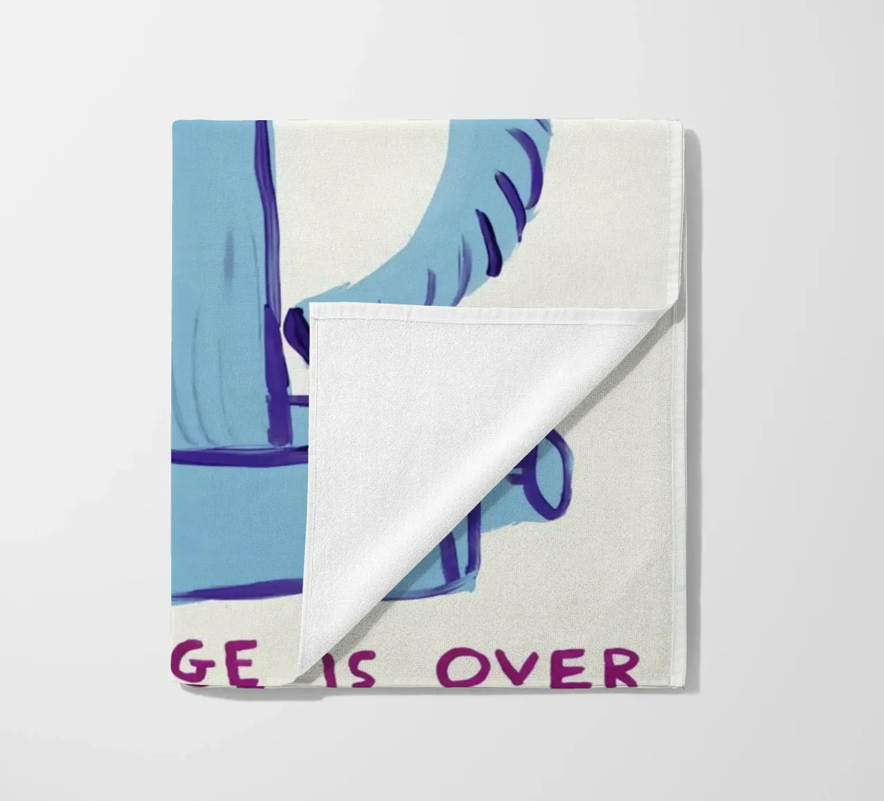 I Must Rest David Shrigley Elephant Blue telo mare da RANDER J