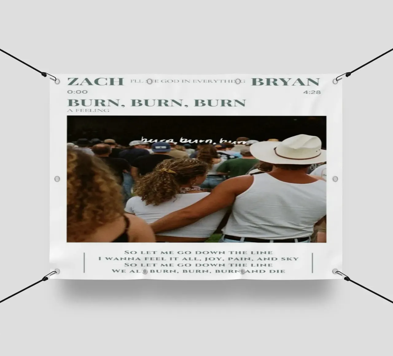 Zach Bryan telo in pvc da esoygeboys