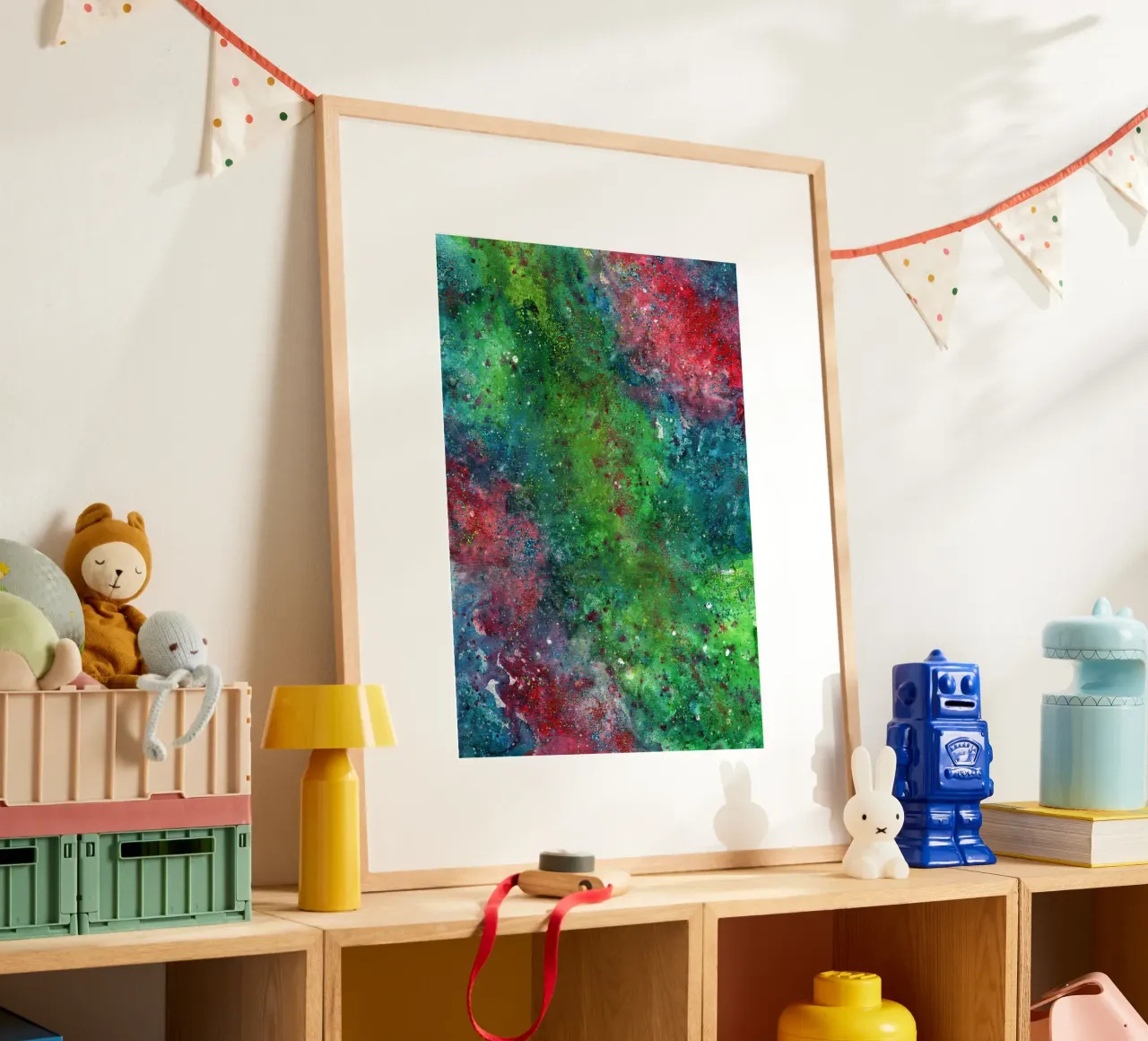 Sfarzo e glamour poster con telaio in legno da KP Design