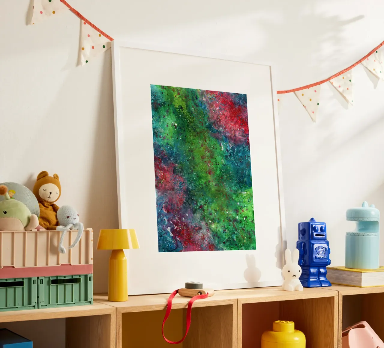 Sfarzo e glamour poster con telaio in legno da KP Design