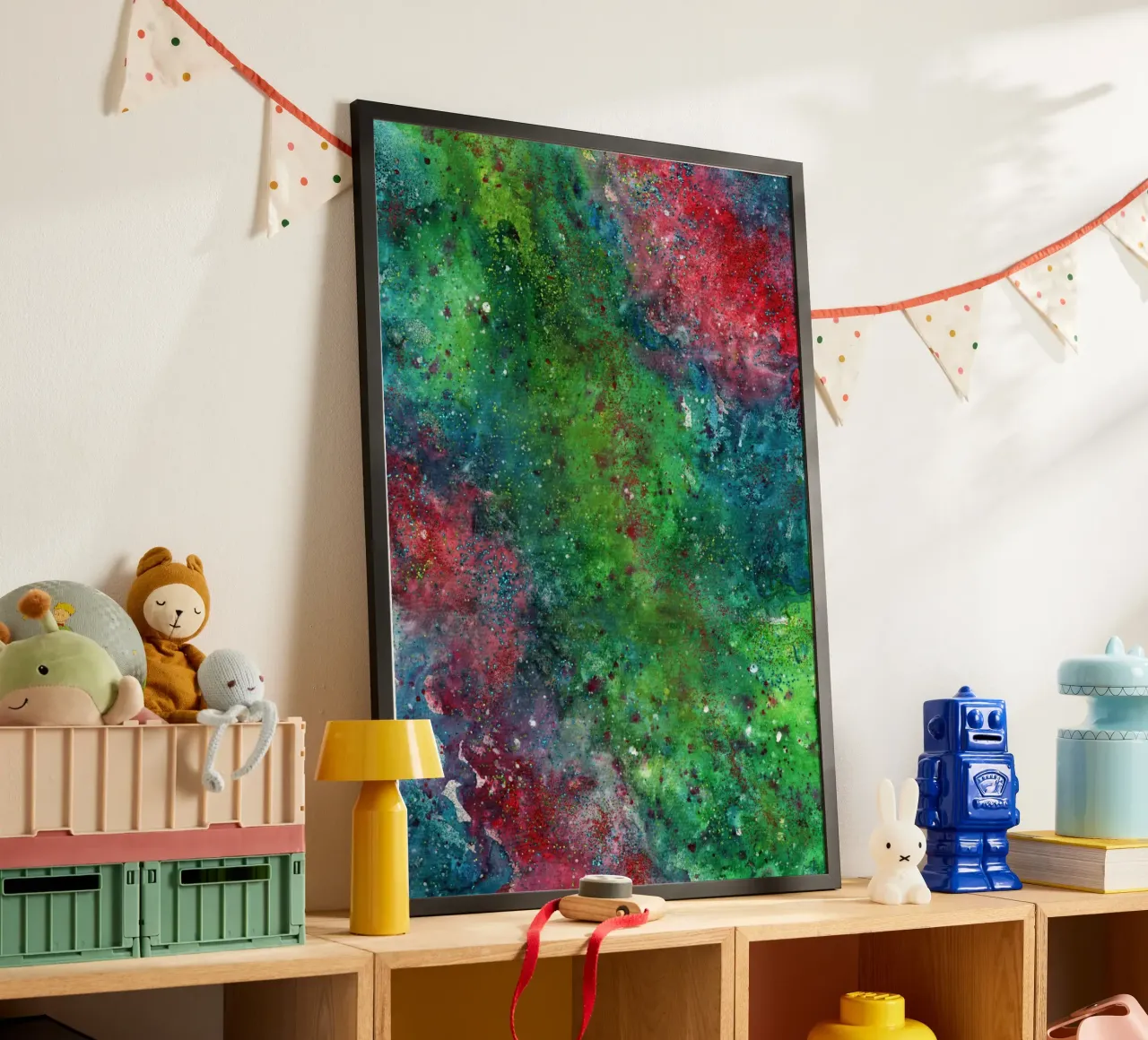 Sfarzo e glamour poster con telaio in legno da KP Design