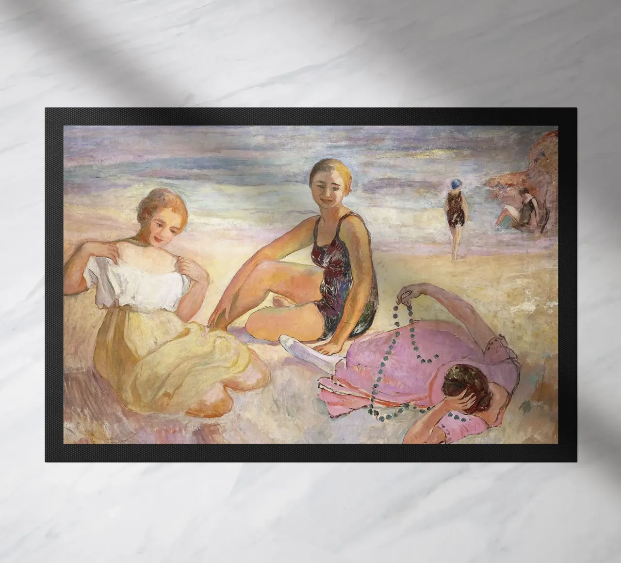 Tre donne sulla spiaggia zerbino da Roy Terrell