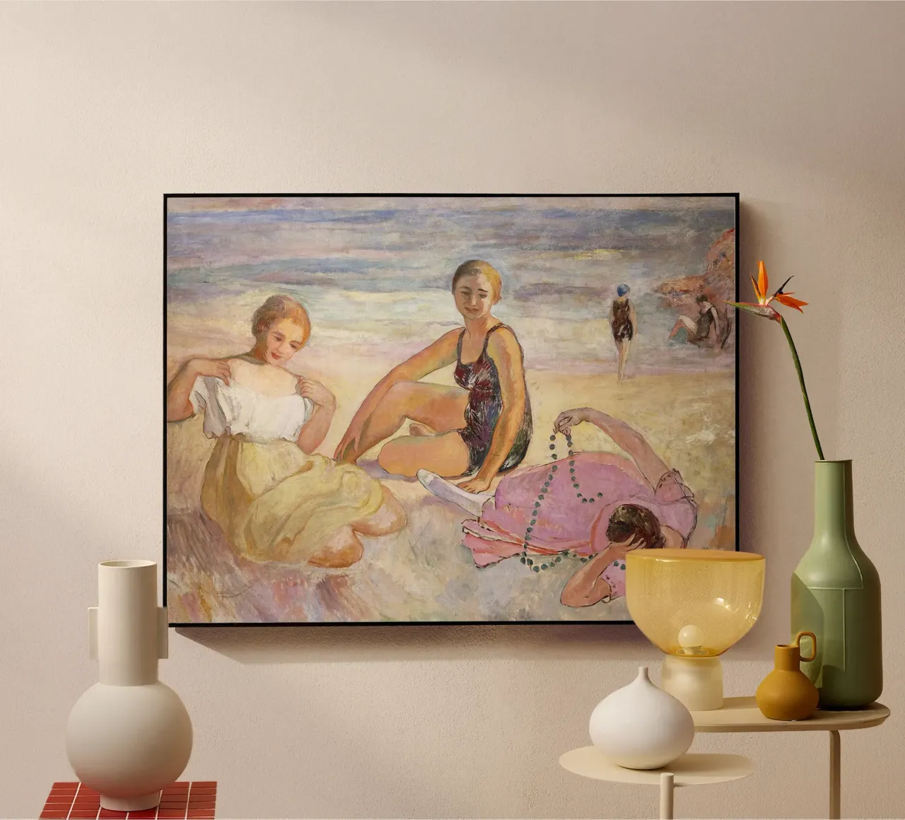Tre donne sulla spiaggia plexiglass da Roy Terrell