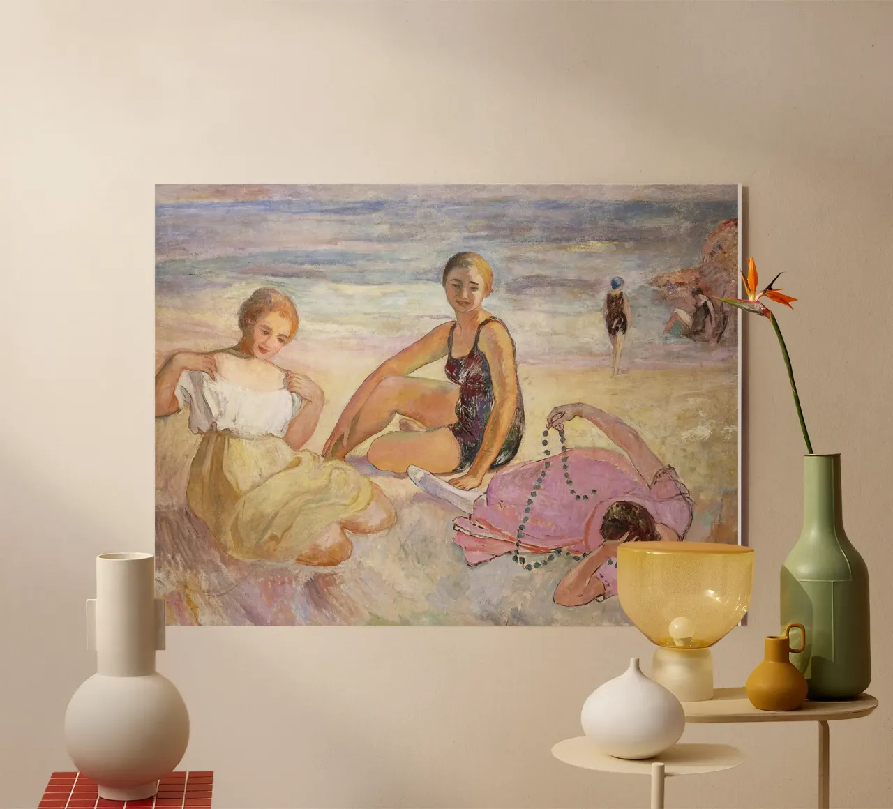 Tre donne sulla spiaggia plexiglass da Roy Terrell