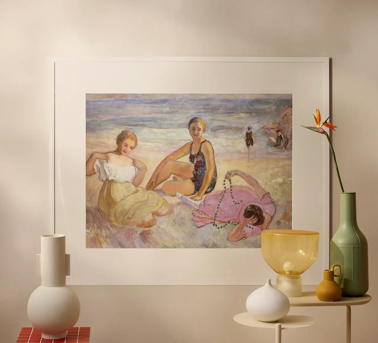 Tre donne sulla spiaggia carta hahnemühle da Roy Terrell