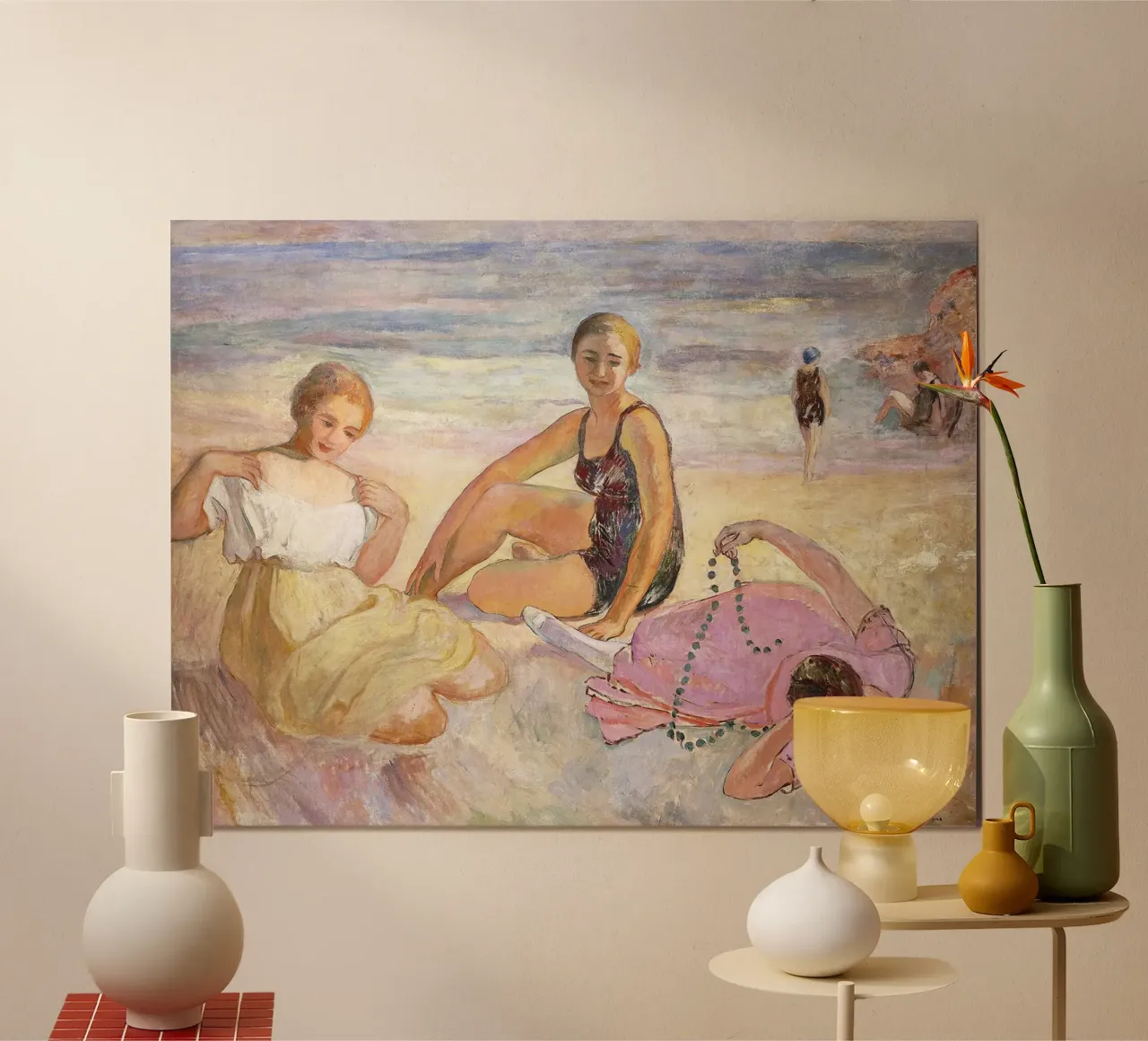 Tre donne sulla spiaggia carta hahnemühle da Roy Terrell