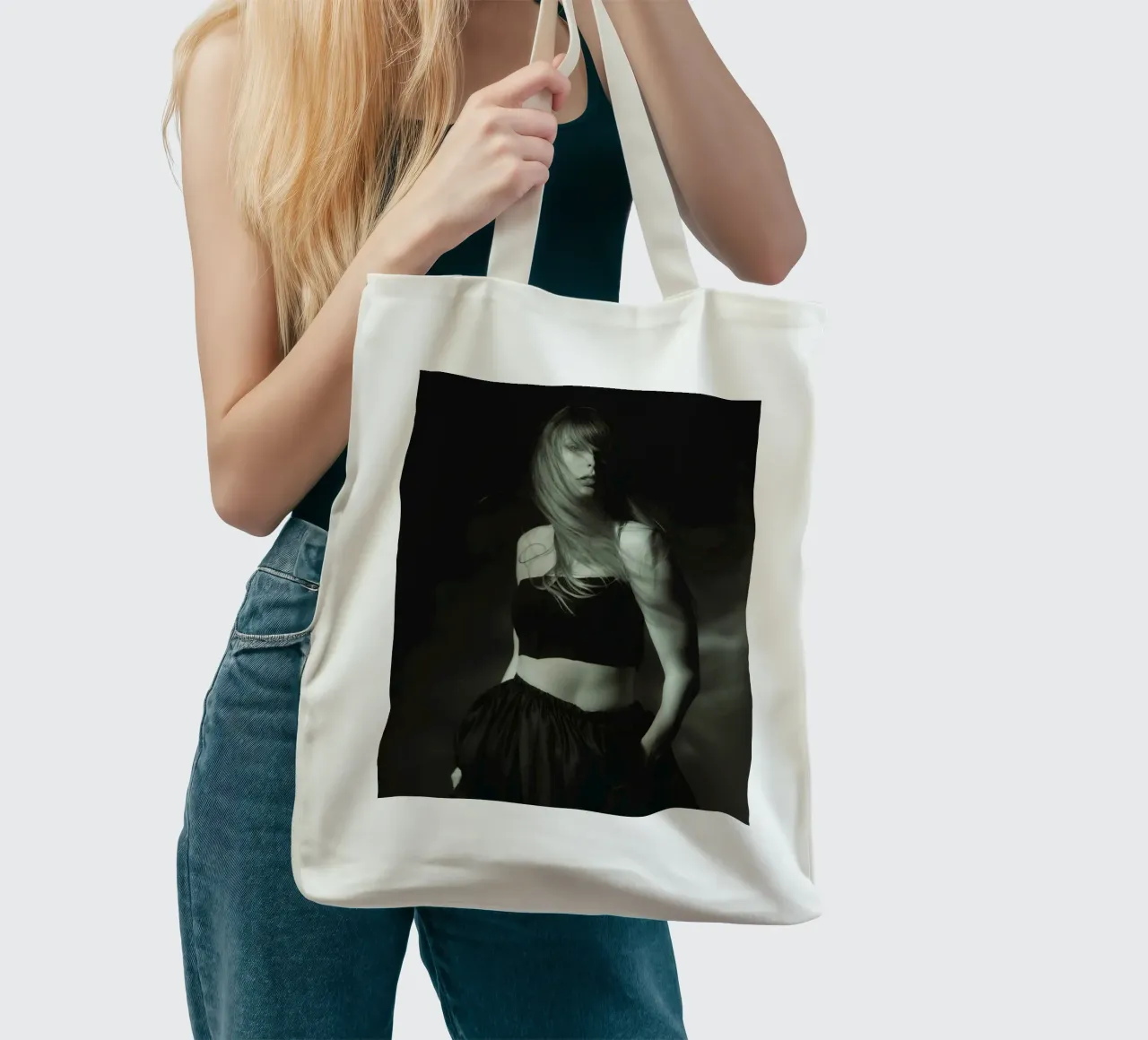 Poster di Taylor Swift attraverso gli anni borsa in juta da dfgtfdt