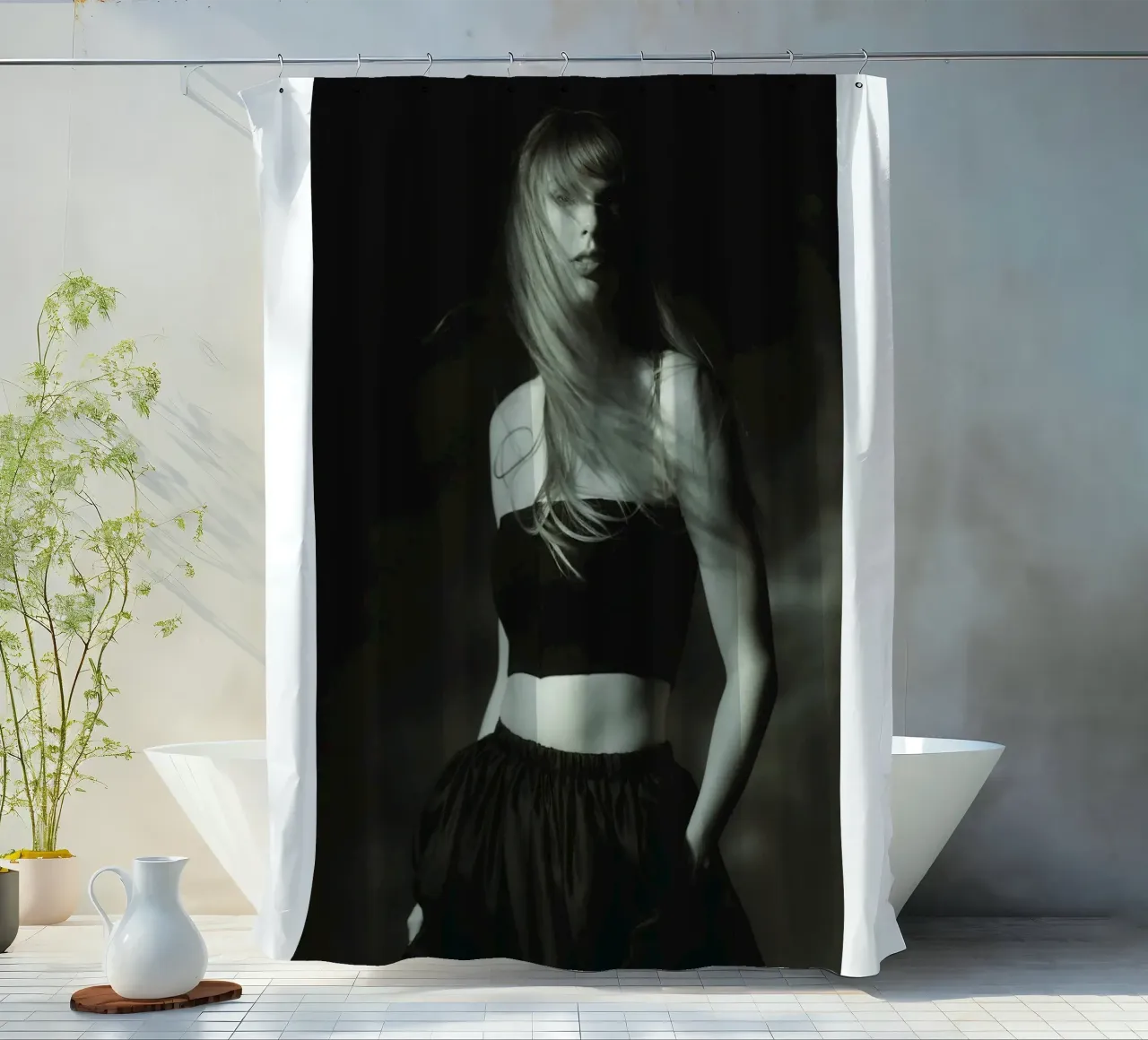 Poster di Taylor Swift attraverso gli anni tenda da doccia da dfgtfdt