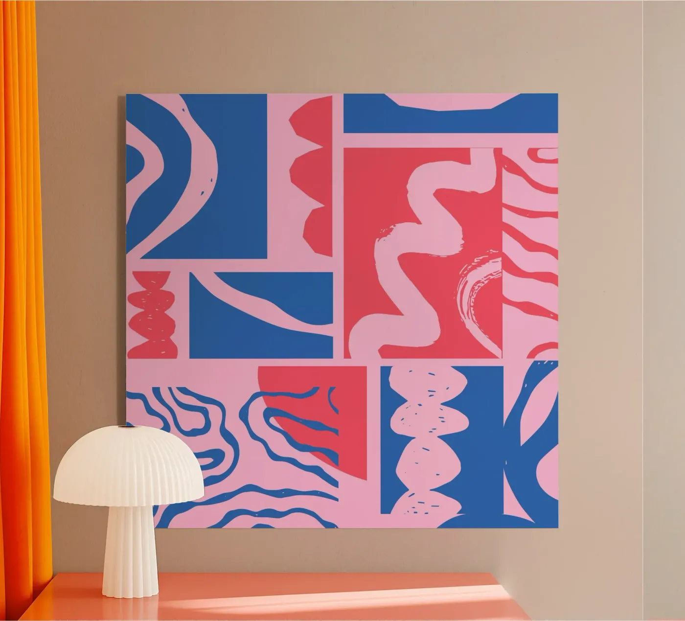 Formen mit Rosa Acryl-Glas von Kim Hubball Studio