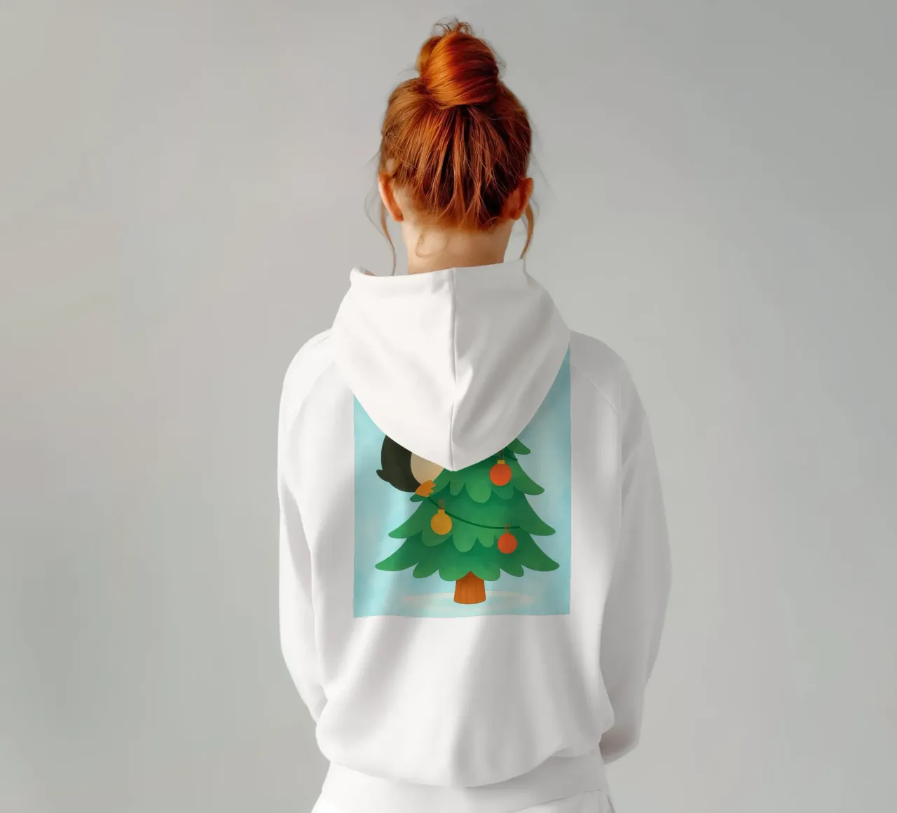 pinguino di Natale felpa con cappuccio da SADELA
