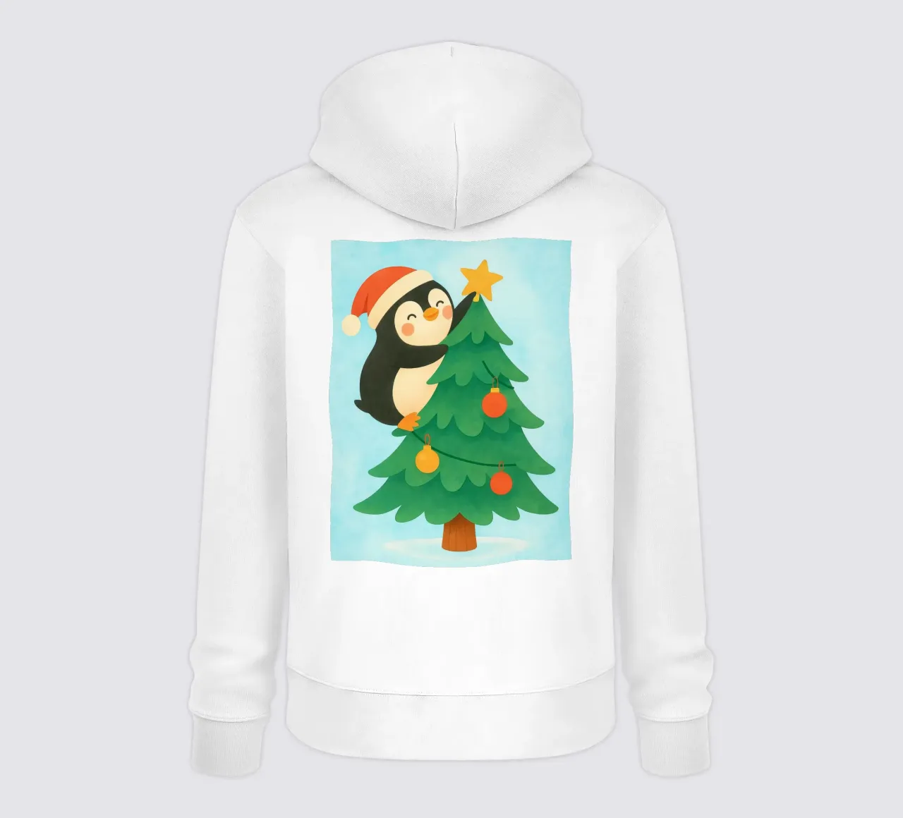 pinguino di Natale felpa con cappuccio da SADELA