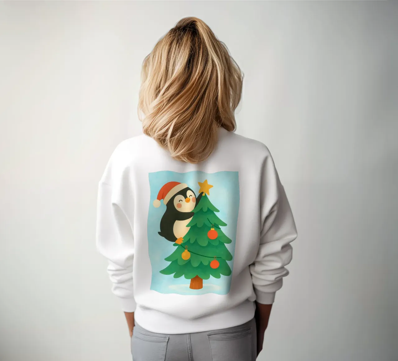 pinguino di Natale felpa da SADELA