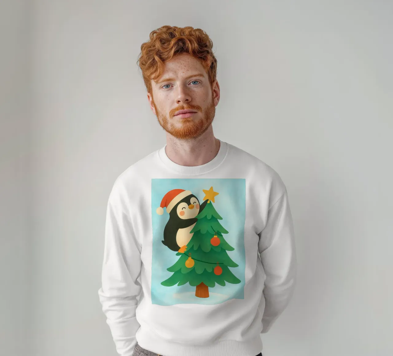 pinguino di Natale felpa da SADELA