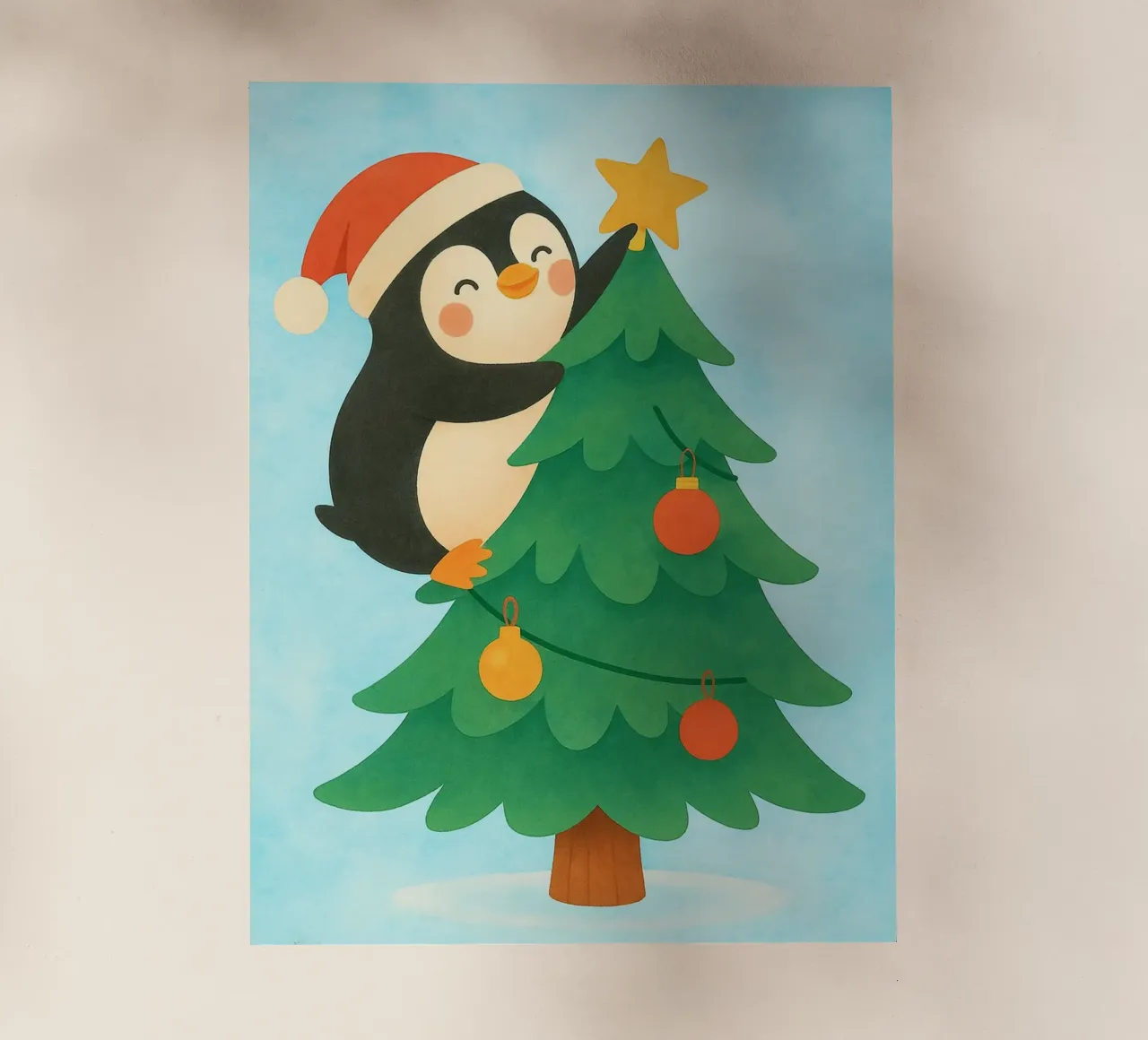 pinguino di Natale pellicola backlit da SADELA