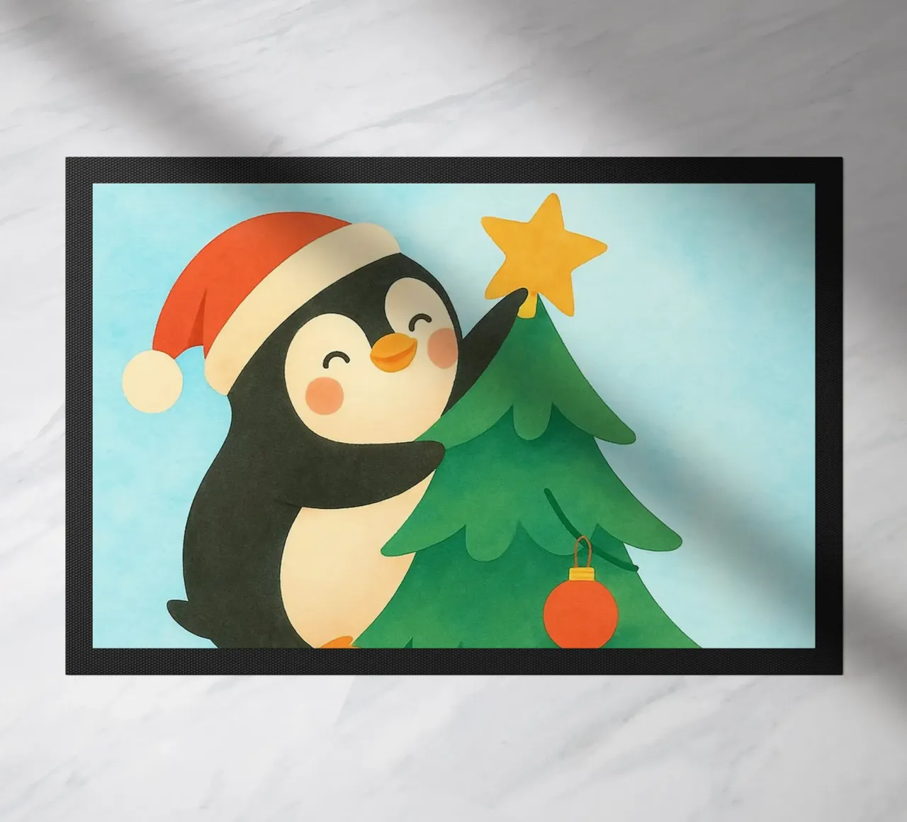 pinguino di Natale zerbino da SADELA