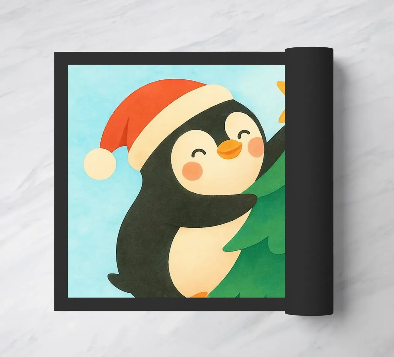 pinguino di Natale zerbino da SADELA